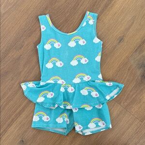 Rainbow Mickey Mouse Wild Rich Kids Skirted Leotard gymnastics